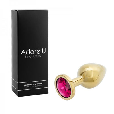 Anal Luxure - Plug Anal Doré - Rose - Medium