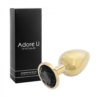Anal Luxure - Plug Anal Doré - Noir - Grand