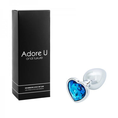 Anal Luxure - Plug Anal Coeur - Bleu - Petit