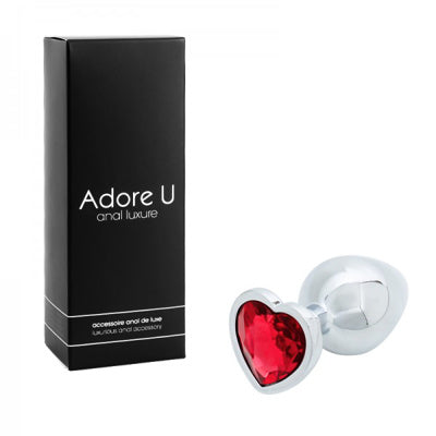 Anal Luxure - Plug Anal Coeur - Rouge - Medium