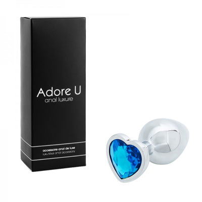 Anal Luxure - Plug Anal Coeur - Bleu - Medium
