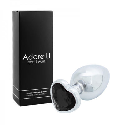 Anal Luxure - Plug Anal Coeur - Noir - Grand
