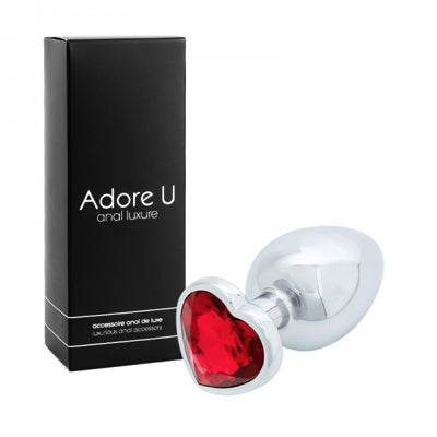 Anal Luxure - Plug Anal Coeur - Rouge - Grand
