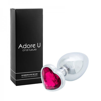 Anal Luxure - Plug Anal Coeur - Rose - Grand