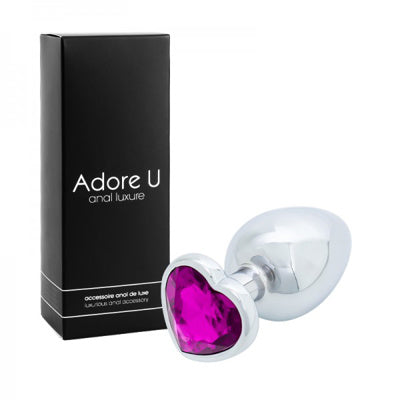 Anal Luxure - Plug Anal Coeur - Mauve - Grand