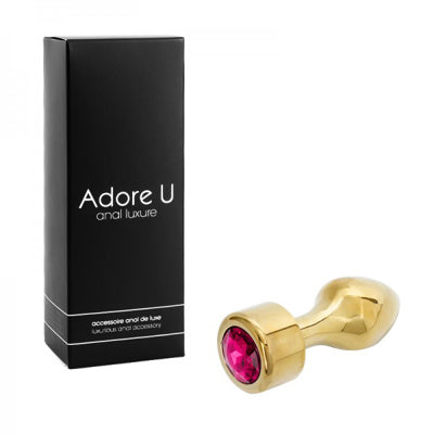 Anal Luxure - Plug Anal Doré - Rose - Grand *Vente Finale*