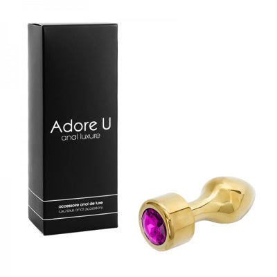Anal Luxure - Plug Anal Doré - Mauve - Grand *Vente Finale*