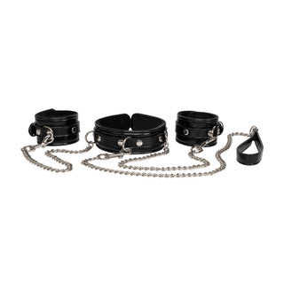 Miss Morgane - Ensemble de Menottes & Collier en PU Nacré