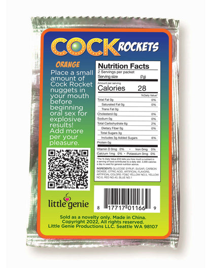 LG - Cock Rockets Oral Sex Candy - Orange