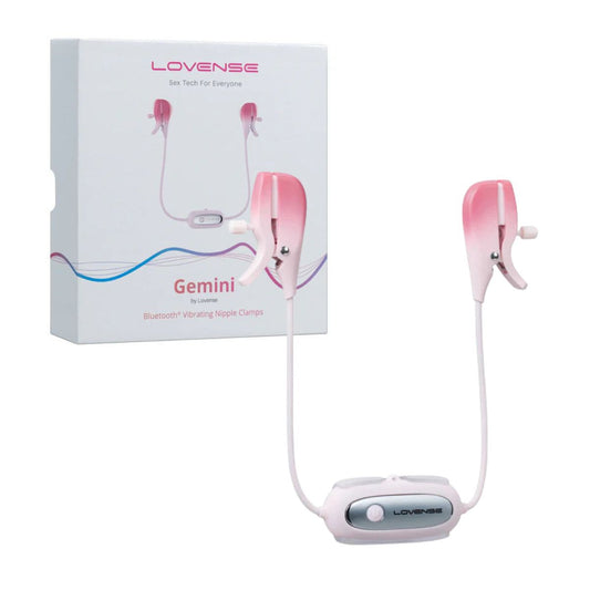 Lovense - Gemini Vibrating Nipple Clamps - Rose