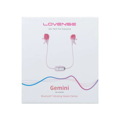 Lovense - Gemini Vibrating Nipple Clamps - Rose