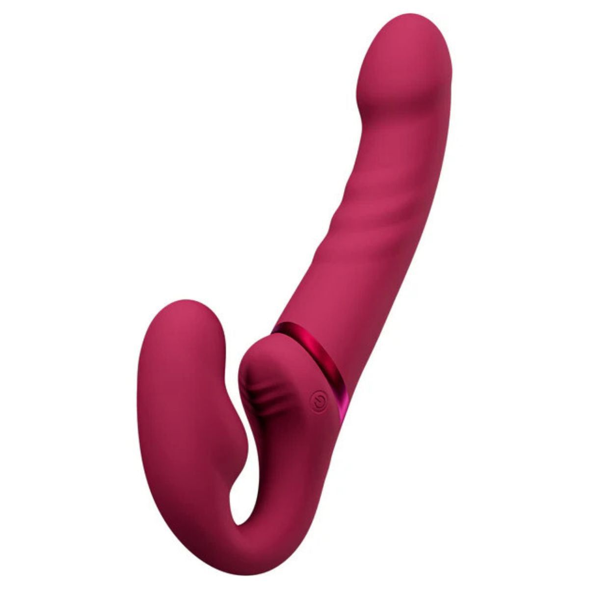 Lovense - Lapis Vibrating Strapless Strap-On Dildo - Rouge