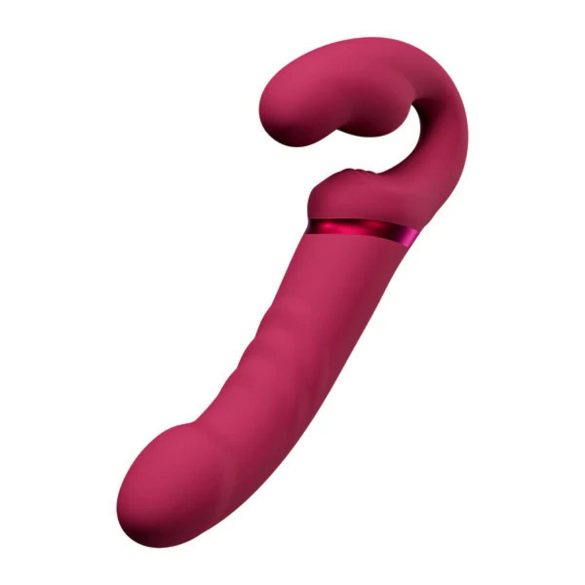 Lovense - Lapis Vibrating Strapless Strap-On Dildo - Rouge