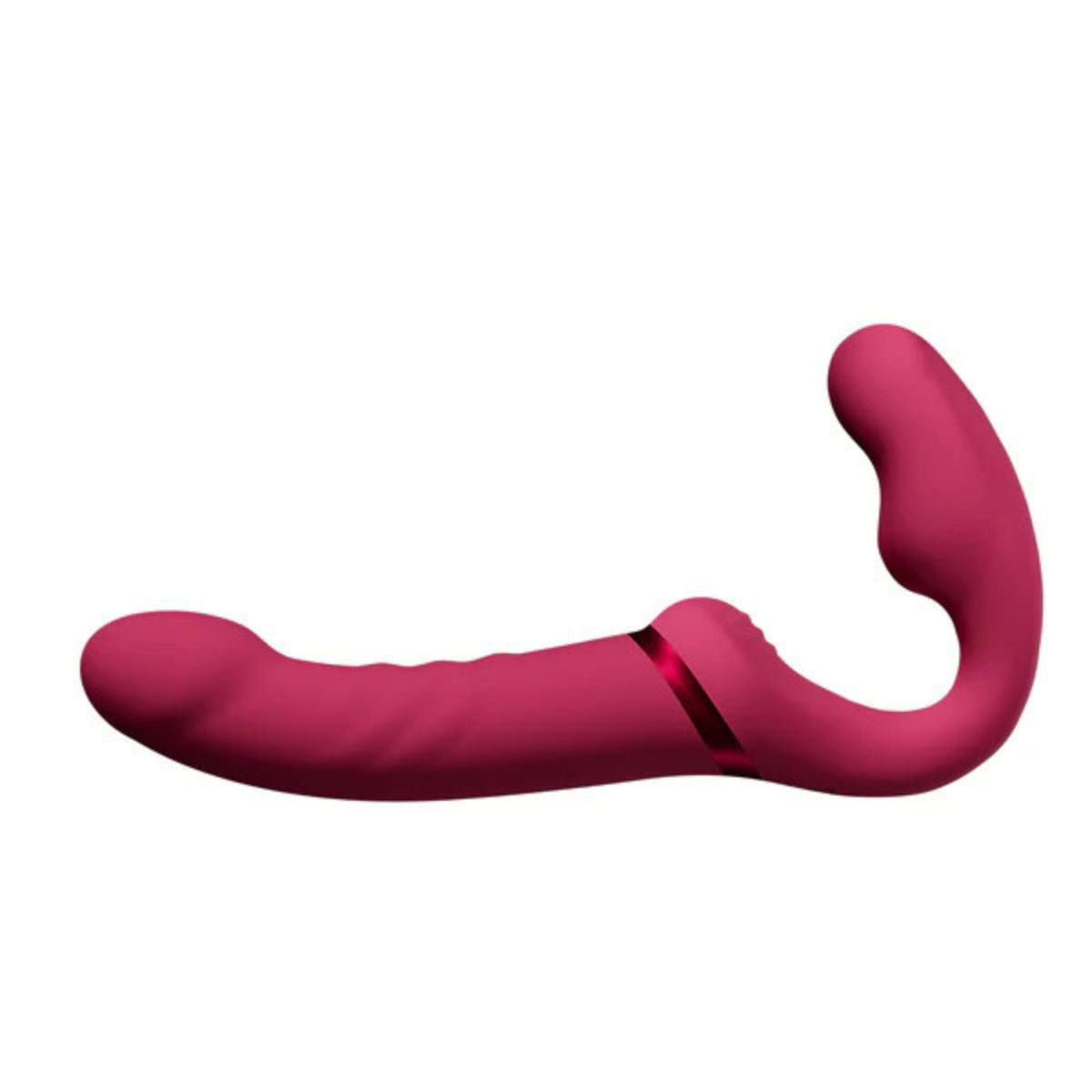 Lovense - Lapis Vibrating Strapless Strap-On Dildo - Rouge
