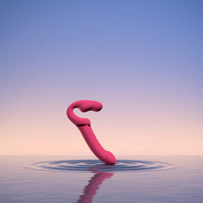 Lovense - Lapis Vibrating Strapless Strap-On Dildo - Rouge