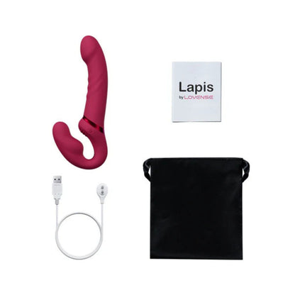 Lovense - Lapis Vibrating Strapless Strap-On Dildo - Rouge