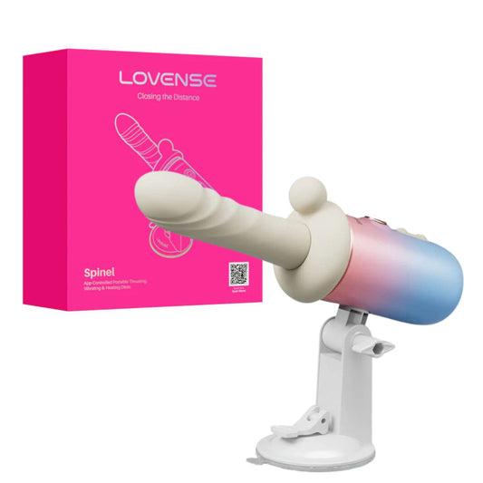 Lovense - Spinel Thrusting Vibrating & Heating Dildo - Rose