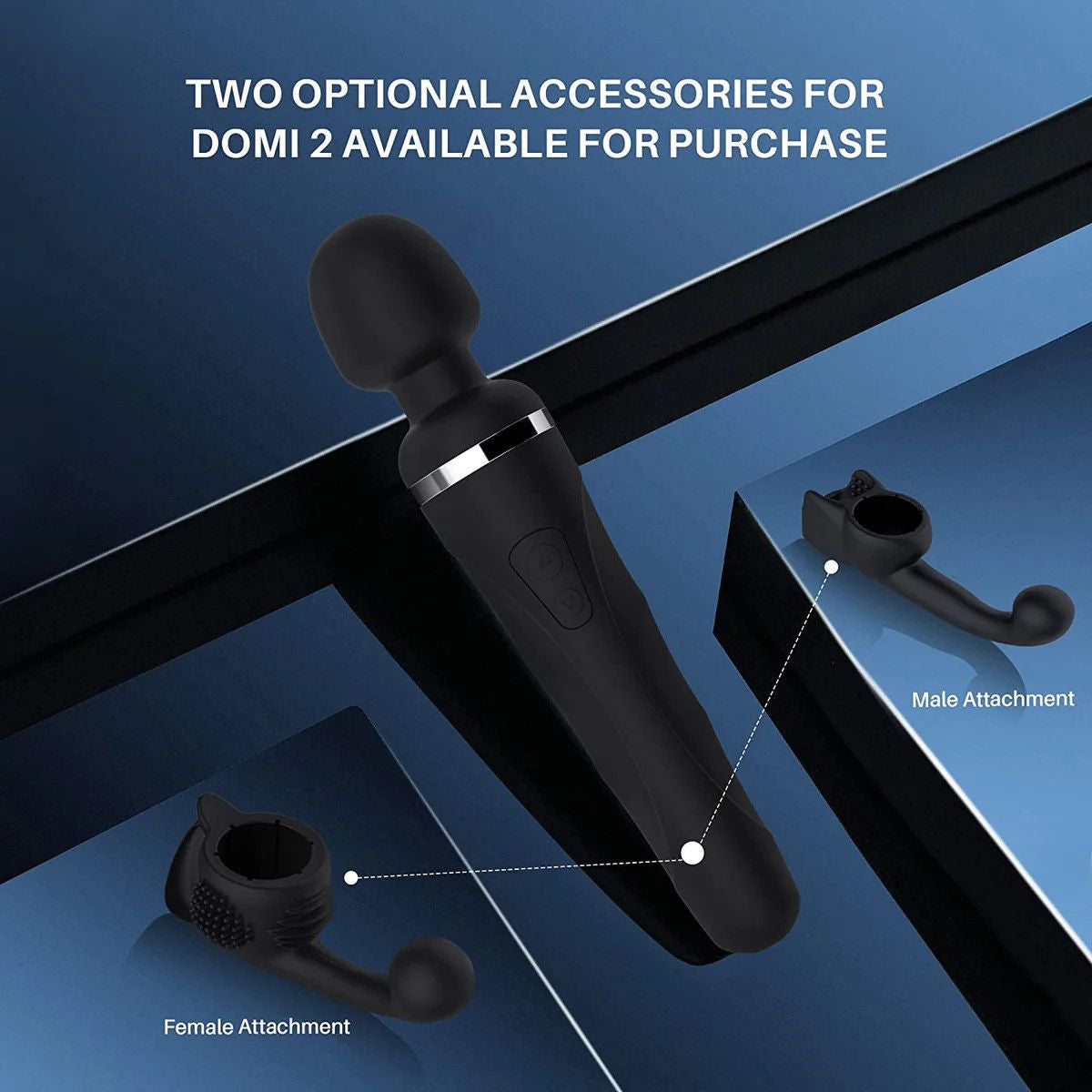 Lovense - Domi 2 Bluetooth Wand - Noir
