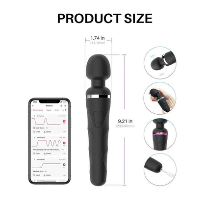 Lovense - Domi 2 Bluetooth Wand - Noir