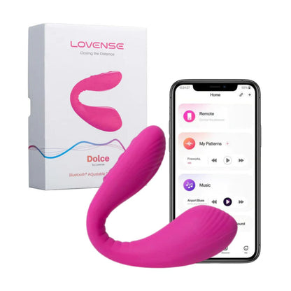 Lovense - Dolce Adjustable Dual Vibrator - Rose