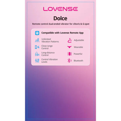 Lovense - Dolce Adjustable Dual Vibrator - Rose