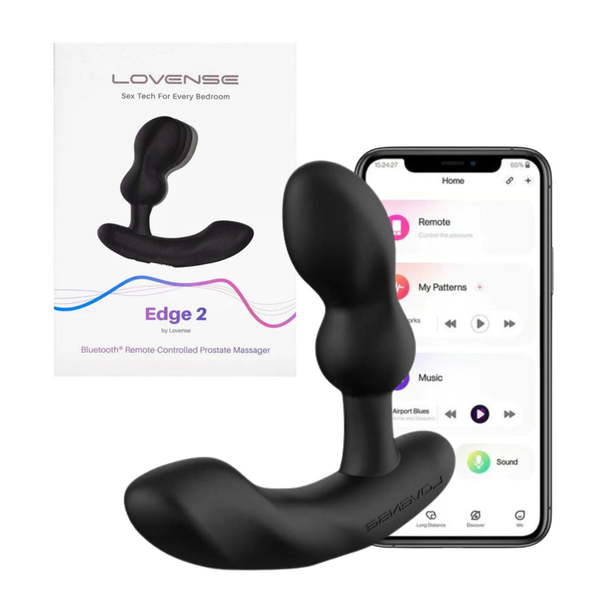 Lovense - Edge 2 Bluetooth Prostate Massager - Noir