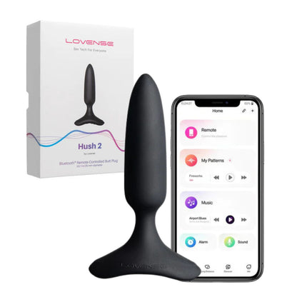 Lovense - Hush 2 Remote Butt Plug - Noir - XS