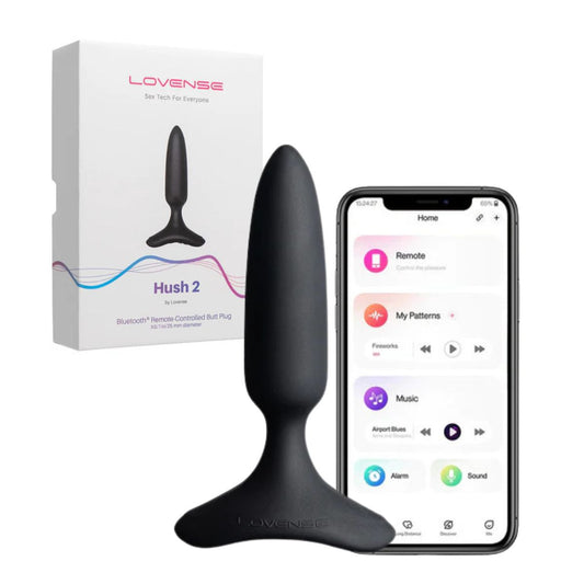 Lovense - Hush 2 Remote Butt Plug - Noir - XS