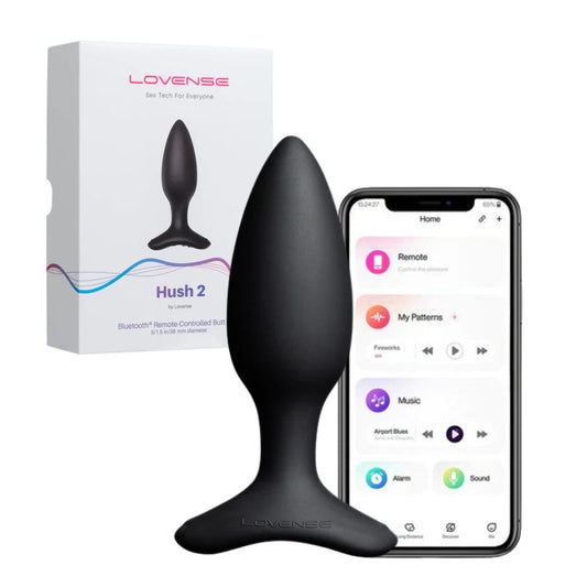 Lovense - Hush 2 Remote Butt Plug - Noir - Small