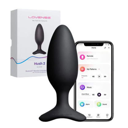 Lovense - Hush 2 Remote Butt Plug - Noir - Medium