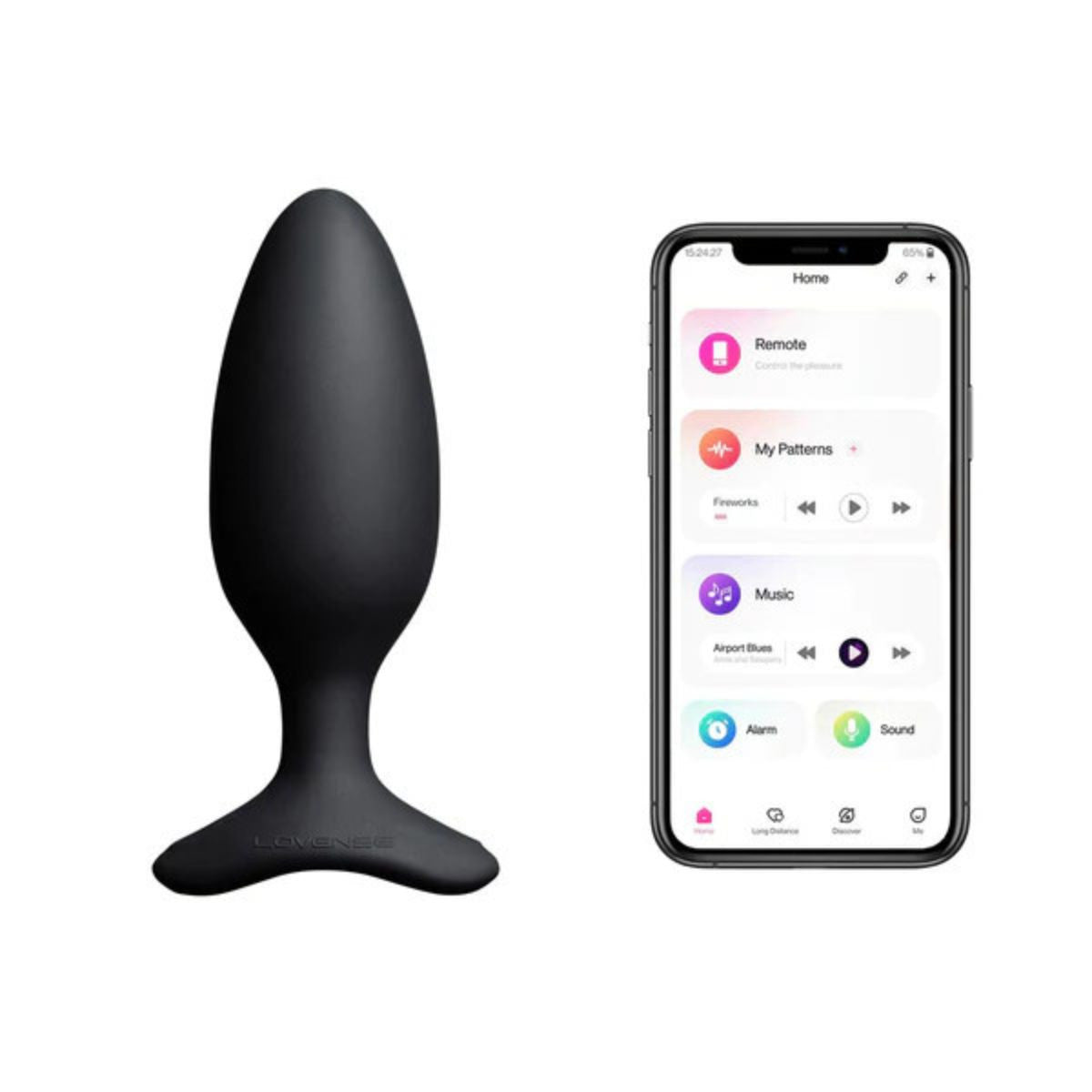 Lovense - Hush 2 Remote Butt Plug - Noir - Medium