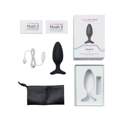 Lovense - Hush 2 Remote Butt Plug - Noir - Medium