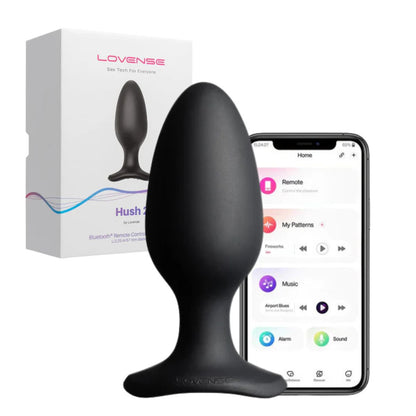 Lovense - Hush 2 Remote Butt Plug - Noir - Large