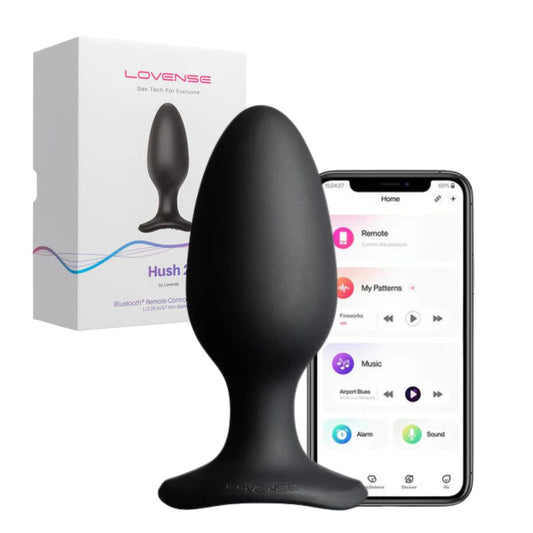 Lovense - Hush 2 Remote Butt Plug - Noir - Large