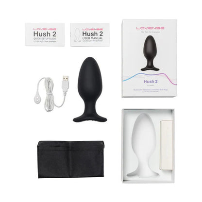 Lovense - Hush 2 Remote Butt Plug - Noir - Large
