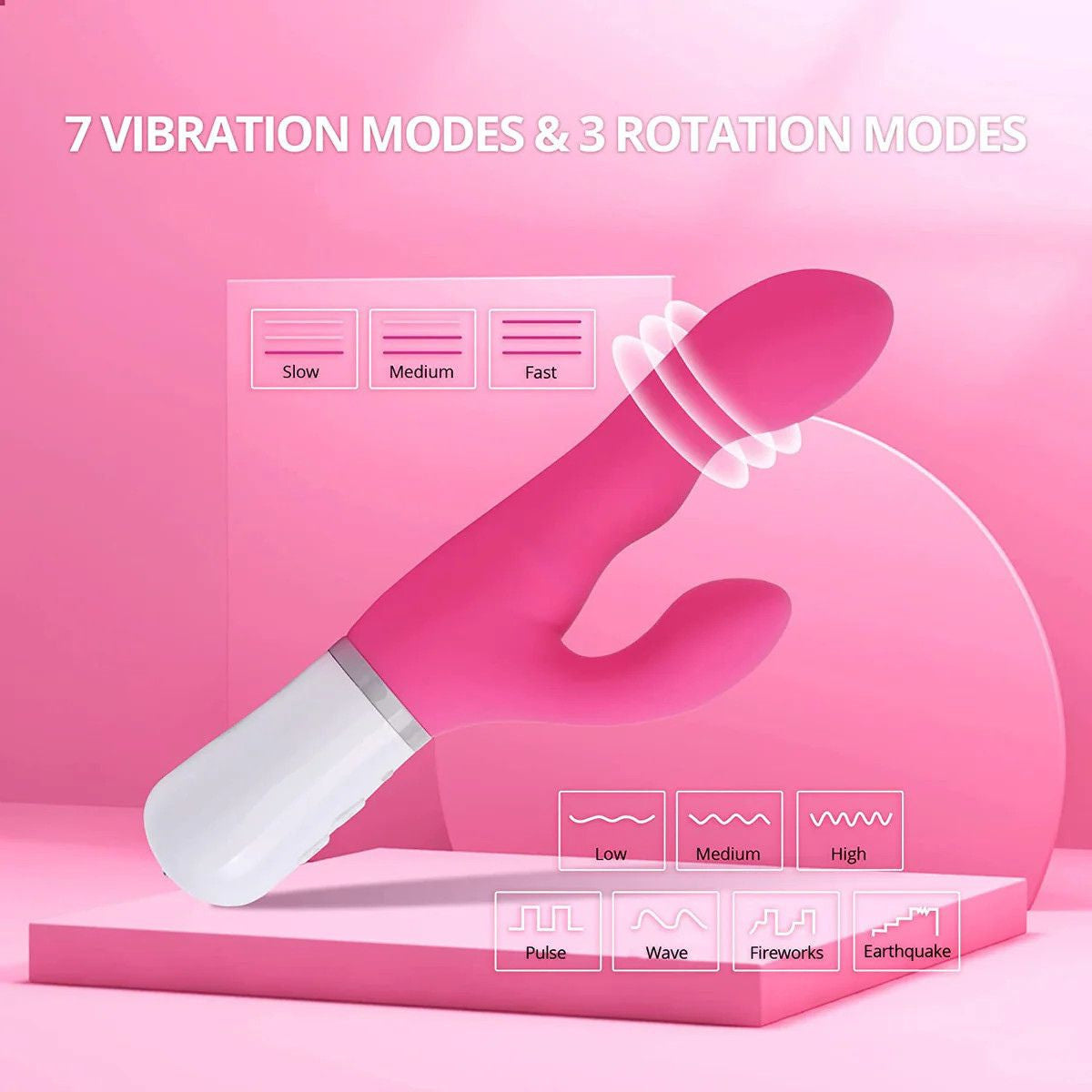 Lovense - Nora Bluetooth Rabbit Vibrator - Rose