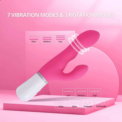 Lovense - Nora Bluetooth Rabbit Vibrator - Rose