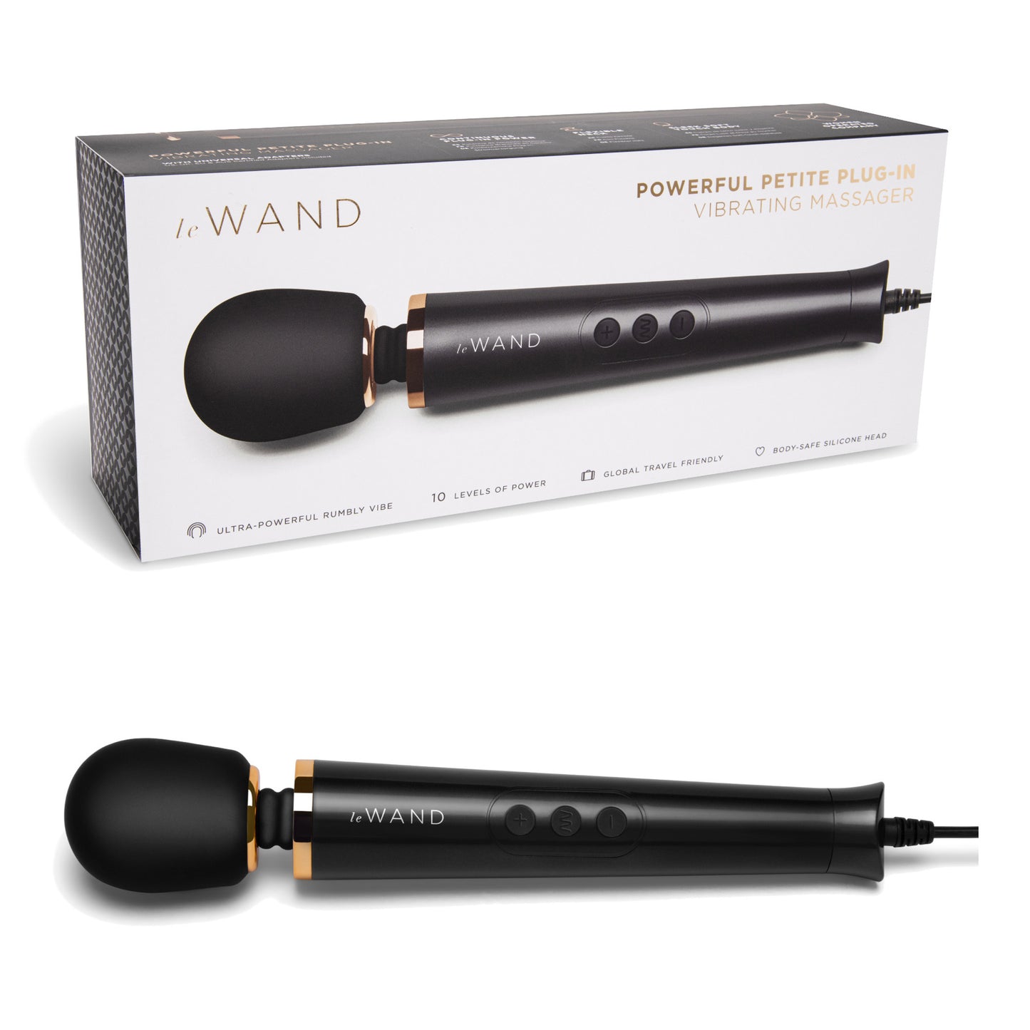 Le Wand Petite - Masseur Plug-in - Noir