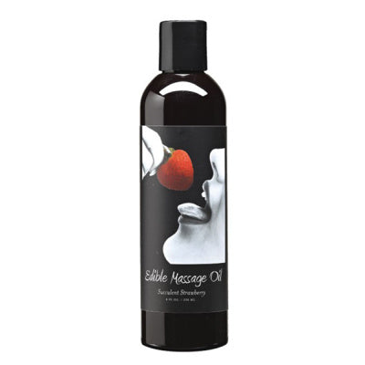 Earthly Body - Huile De Massage Comestible - Fraise Délicieuse 8oz