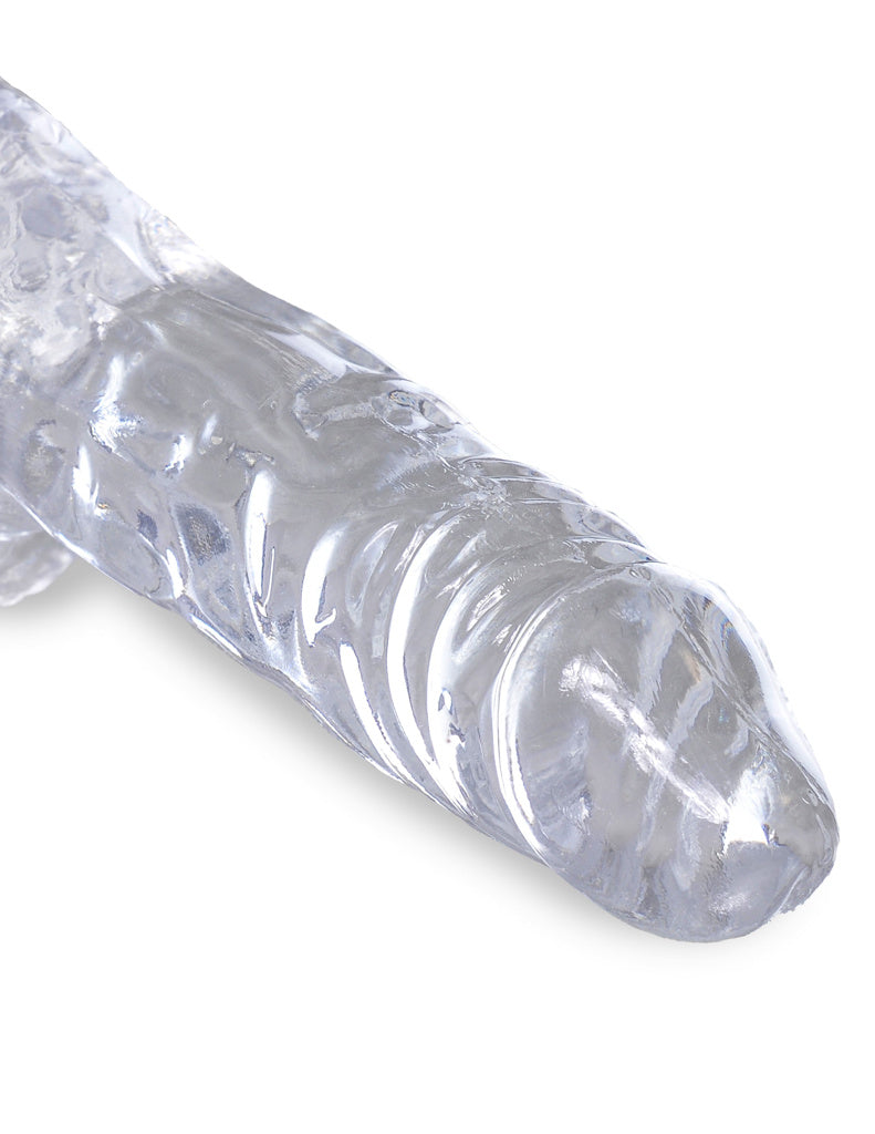 King Cock - Dildo 4 po Avec Testicules - Transparent