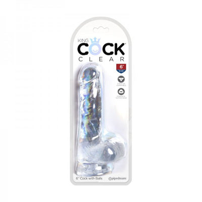 King Cock - 6 po. Cock with Balls - Transparent