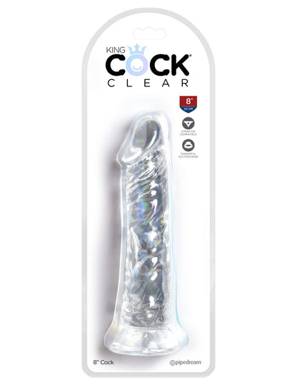 King Cock - Dildo 8 po - Tansparent