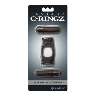 Fantasy C-Ringz - Duo-Vibrating Super Ring - Noir