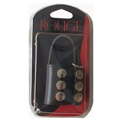 Rouge - Étireur de Testicules en Cuir - Noir