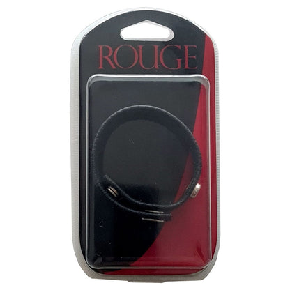 Rouge - Large Sangle Pénien en Cuir - Noir
