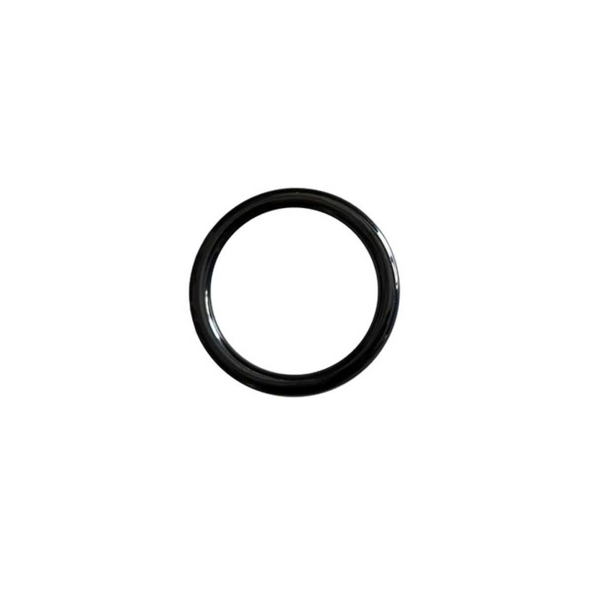 Rouge - Cock Ring Acier Inoxydable - 45mm/Noir