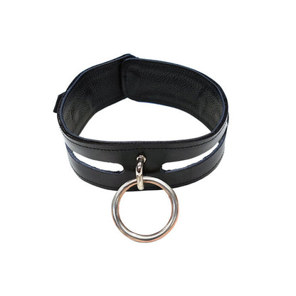 Rouge - Collier de Mode en Cuir - Noir