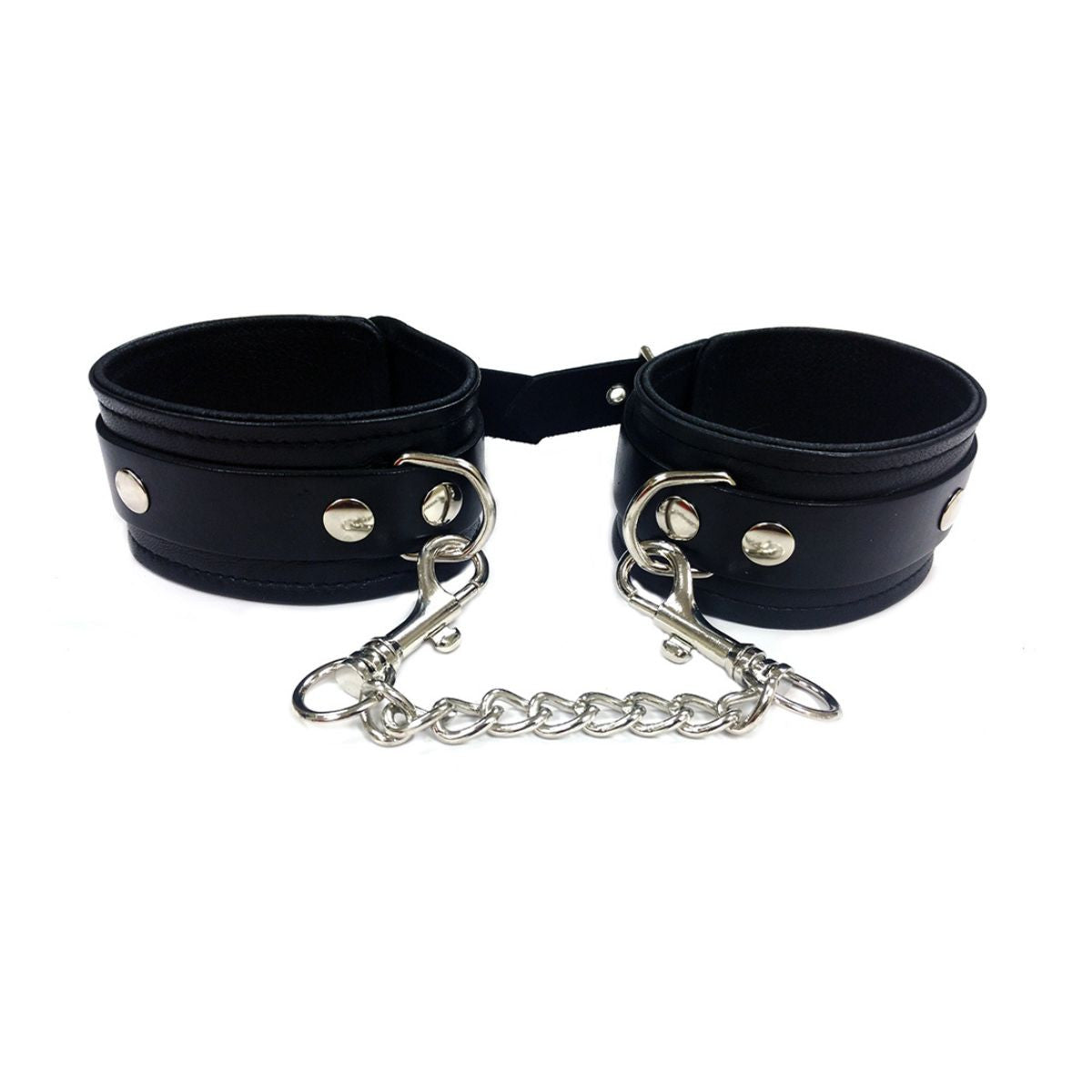 Rouge - Menottes de Cheville en Cuir - Noir