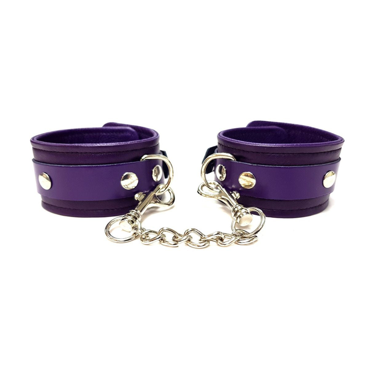 Rouge - Menottes de Cheville en Cuir - Mauve