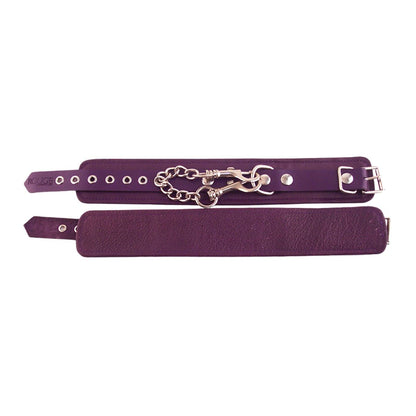Rouge - Menottes de Cheville en Cuir - Mauve